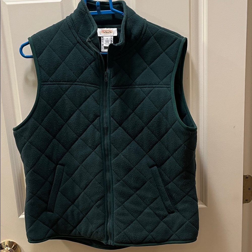 Talbots Quilted Vest - Forest Green